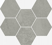 Керамогранит Italon Terraviva Grey Mosaico Hexagon