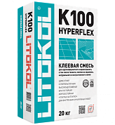 Клей для укладки крупноформатной плитки LITOKOL SUPERFLEX K100, 20 кг