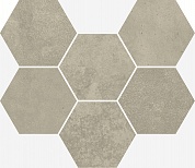 Керамогранит Italon Terraviva Greige Mosaico Hexagon